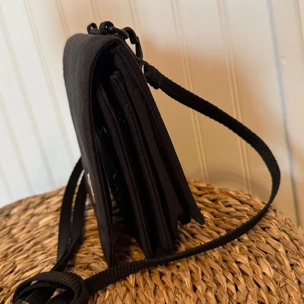 Mundi Anti-Theft Black Crossbody Wallet Bag - Good Condition